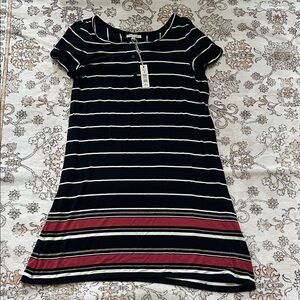 Max Studio Striped Short Sleeve Tunic Dress, size M, NWT